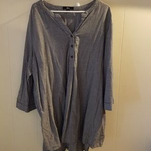 OBO 3/4 sleeve stripe design ellos shirt 3X